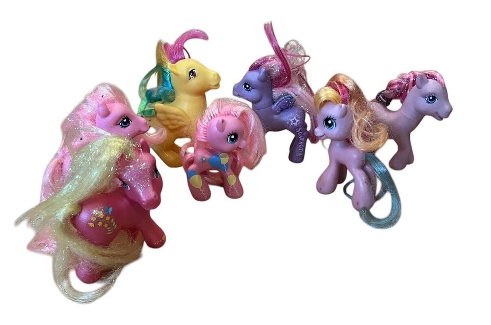 G3 Hasbro My Little Pony Lot of 7 MLP Early 2000s Ponies Horses Full Size 5”